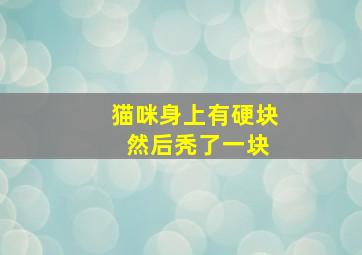 猫咪身上有硬块 然后秃了一块